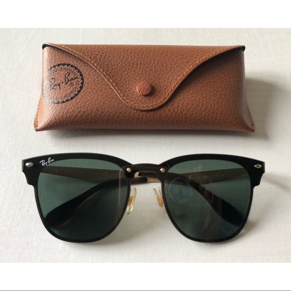 100% authentic Rayban blaze clubmaster black gold
